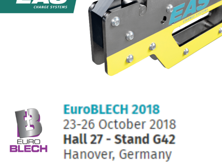 EAS présent à l'EuroBLECH 2018 : Manipulation aisée, même pour des outils (très) lourds
